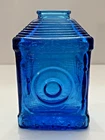 Vintage Wheaton NJ Federal savings Blue Coin Bank Blue Glass Collectible