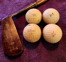 Vintage Original Dimple Golf Balls LOT OF 4 Mancave Sports Themed 40s 50s 60s