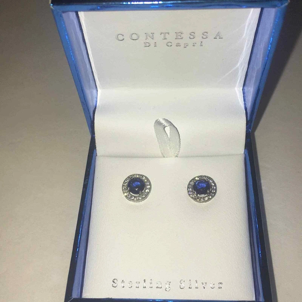 Contessa di capri earrings blue clearance