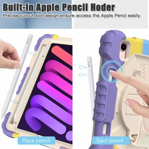 For iPad 10.2'' 9th 6th Air 4 Pro 11 Mini 6 Hybrid Shockproof Cute Stand Case - Picture 97 of 120