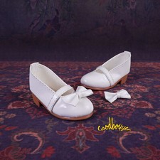 1/4MSD 1/3SD BJD Shoes PU Leather Student Shoes Bow Deco White Pink Red Black