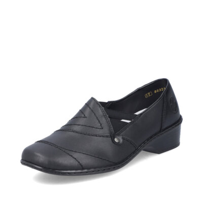 Rieker Women Slipper Pumps Ballerina Half Shoes Leather Black 48260