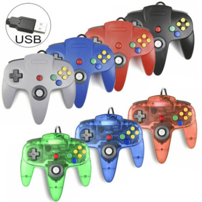 Retro 64-Bit Gamepad USB N64 Controller Kontroller Joystick Für PC Mac Raspberry