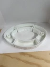 Vintage L.E. Smith Milk Glass Flower Ring Oval Centerpiece Floral Candleholder