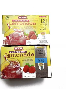 H.E.B - Brew over Ice - Strawberry and Raspberry Lemonade k-cup 24 cups