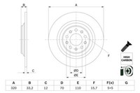 2X Bosch 0 986 479 G74 Bremsscheibe FüR Jeep