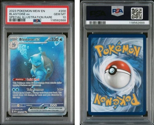 2023 POKEMON MEW EN-151 SPECIAL ILLUSTRATION RARE #200 BLASTOISE EX PSA 10