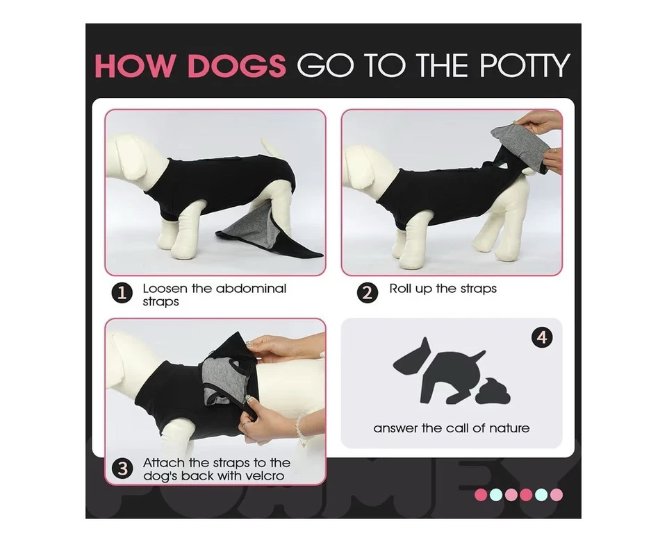 Traje de recuperación para perros para castrar o esterilizar XL Foto 3 de 4