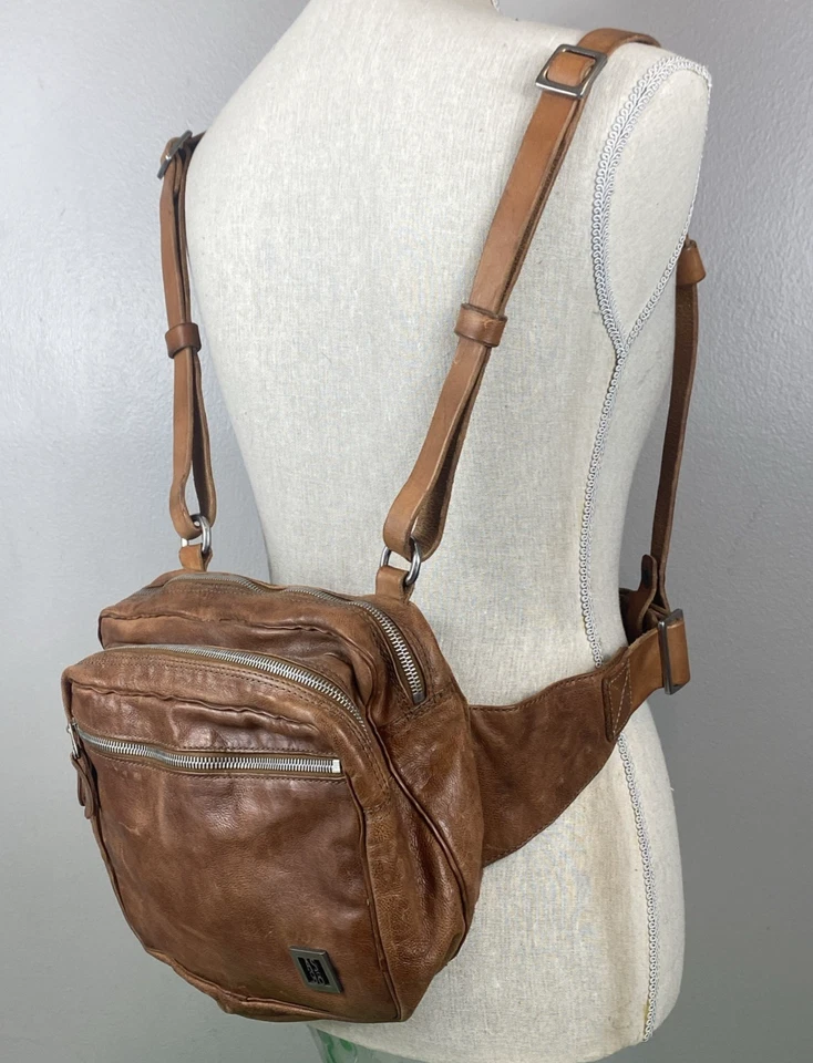 A.S. 98 RARE Brewer Backpack Brown Distressed Leather Medium Size - Image 2 of 4