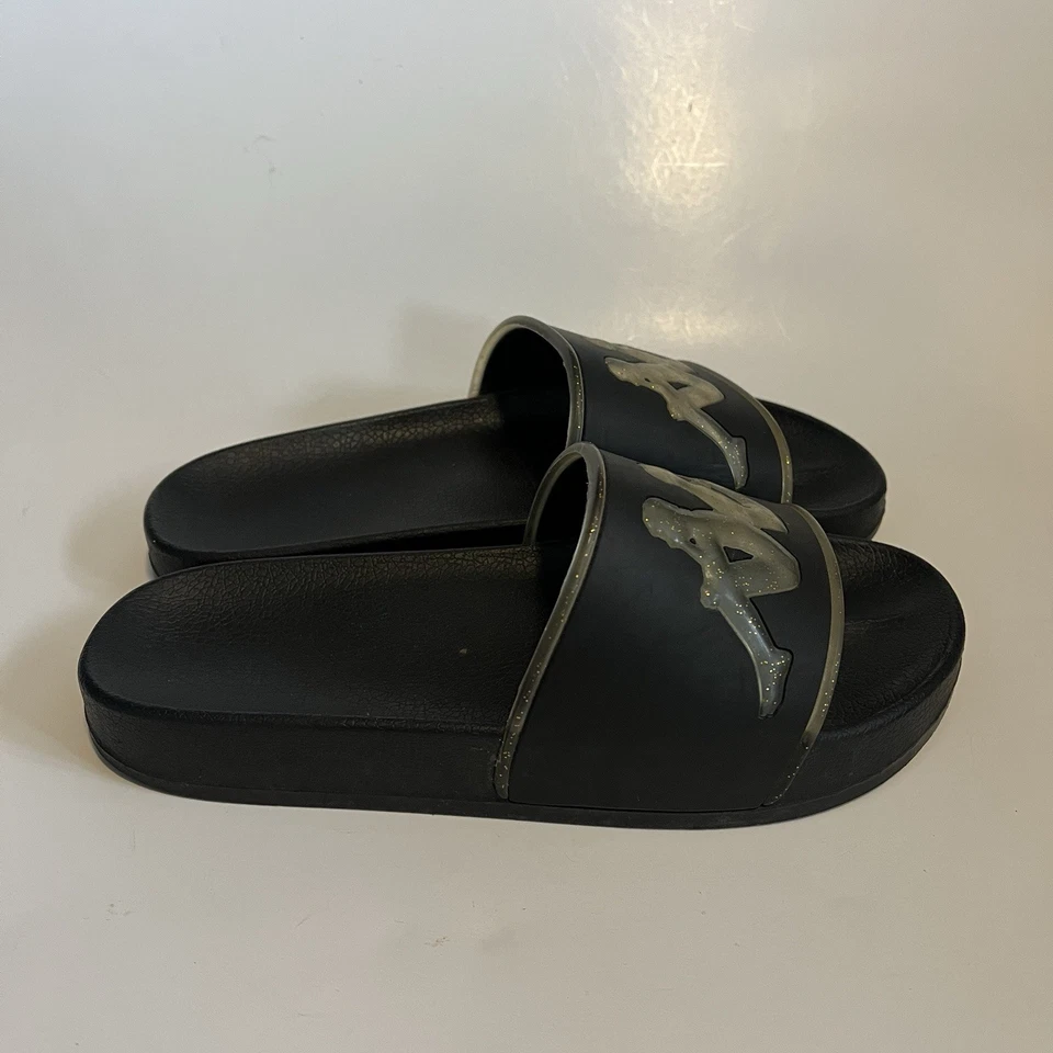 Сандалии-шлепанцы Kappa черные золотистые подлинные Aqua 1 мужские размер 6/женские размер 8 - Изображение 2 из 4