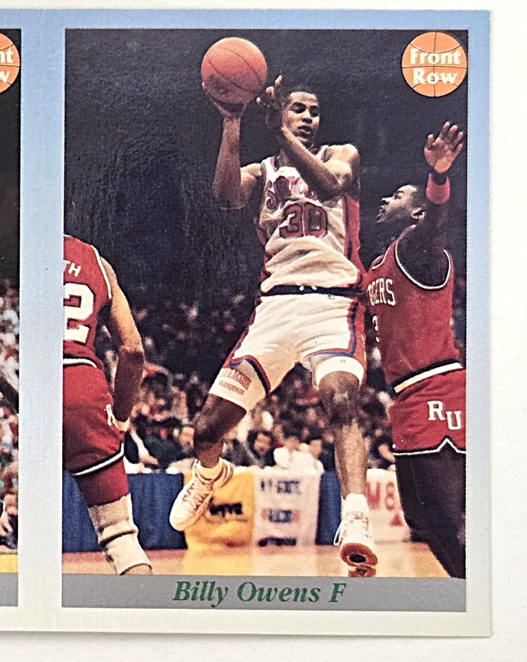 1992 FRONT ROW PROMO UNCUT SHEET LARRY JOHNSON BILLY OWENS /25000 RC ROOKIE - Image 4 of 4