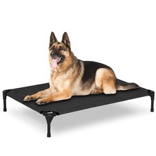 Elevated Dog Bed for Outdoor, Large Raised Dog Cot with Washable Mesh, Coolin...