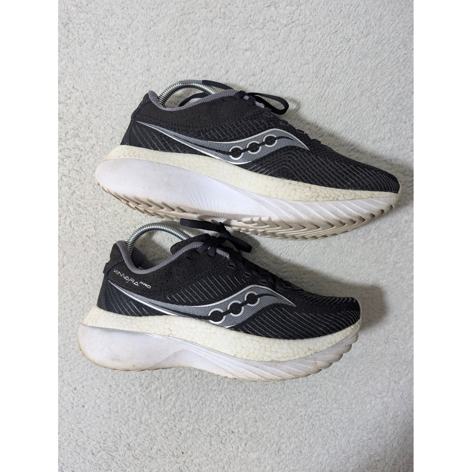 Saucony Kinvara Pro Running Shoes Womens 9.5 Black Silver S10848-10 ...