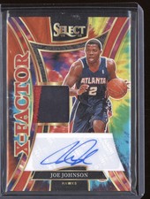 Joe Johnson  Panini Select XMS-JOE X-Factor Tie Dye Patch Auto  15/25