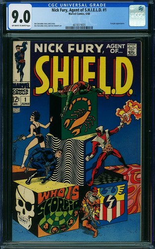 NICK FURY AGENT OF SHIELD 1 CGC 9.0 OWW PAGES UNREAL EYE POPPING COLORS A0