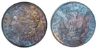 1901-O PCGS MS65 MORGAN $ NICE DOUBLE SIDE TONED RAINBOW (VIDEO)
