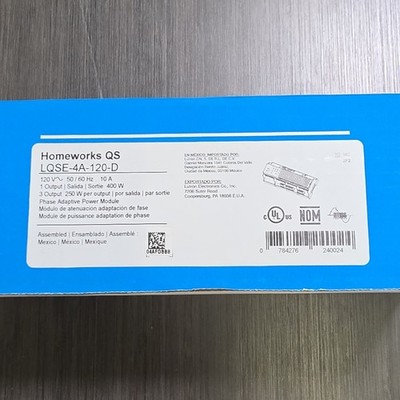Lutron HomeWorks QS LQSE-4A-120-D Phase Adaptive Power Module 120V 10A