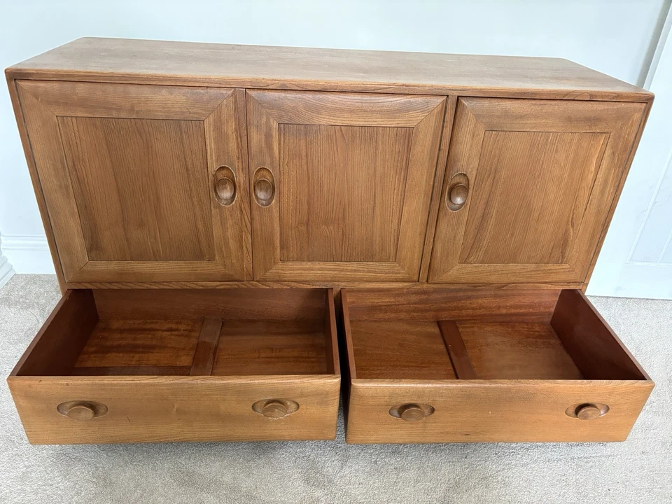 Ercol Blonde Sideboard Windsor Mid-Century Retro C1950s Solid Elm - Image 2 of 4