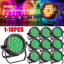 UKING Waterproof LED Par Light 18x15W RGBWA UV Outdoor Stage Lights DJ Party