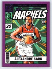 2024-25 Donruss #8 Alexandre Sarr Net Marvels Press Proof Purple