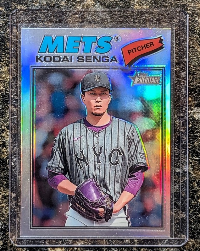 Kodai Senga- 2026 Topps Heritage Chrome Refractor. #317.  New York Mets. 