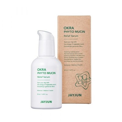 JAYJUN Okra Phyto Mucin Relief Serum - Regeneratives Gesichtsserum, 50ml