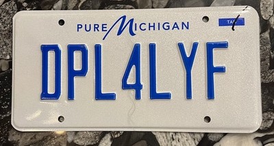 LICENSE PLATE PLATES  Michigan D PL For Life ￼