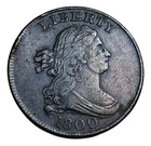 Photo of a 1800-P Half Cent from an eBay listing that sold on Jun 23, 2026