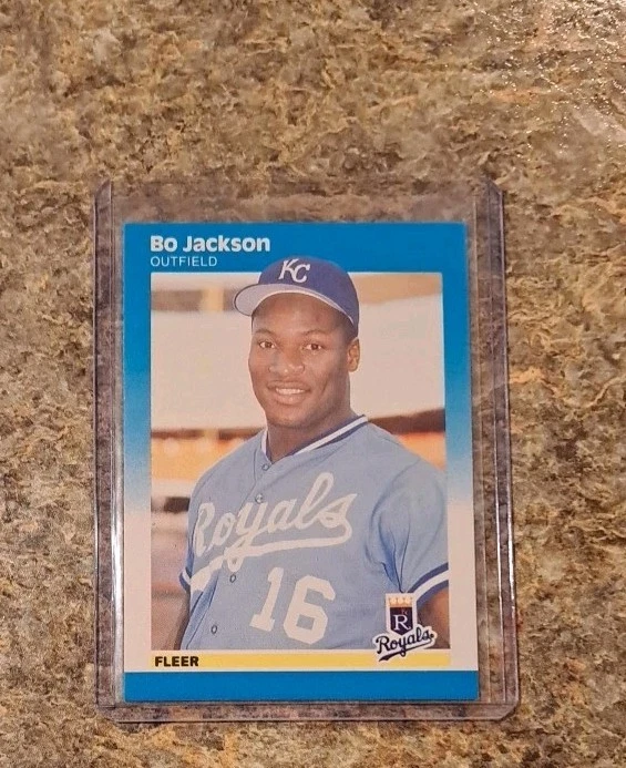 (7) Tarjeta de novato Bo Jackson 1987 Fleer RC Topps 1986 Donruss Sportflics 1990 1991 Foto 2 de 4