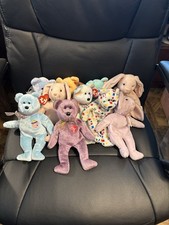 TY Beanie Babies Lot of 10   Vintage 1990s Plush Bears  Animals w/ Tags