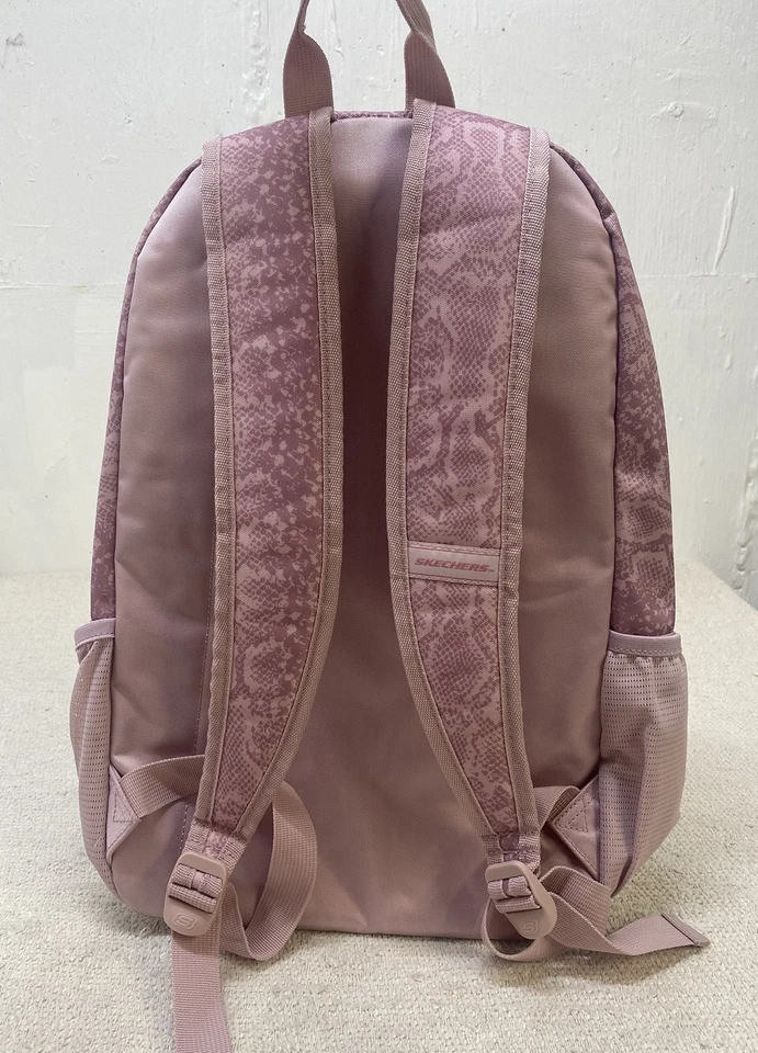 Mochila Sketchers Viaje Escolar Rosa Estampado Serpiente Logo Foto 2 de 4
