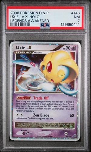 Uxie LV.X 2008 Legends Awakened #146/146 PSA 7