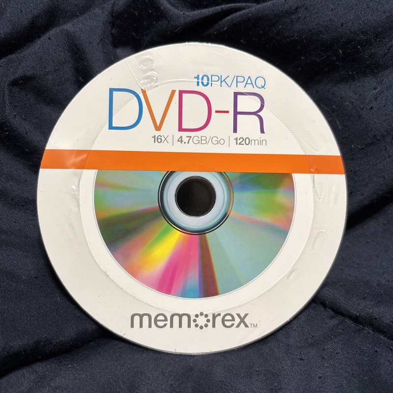 Set Of 10 Memorex DVD-R 10 PK/PAQ 16X 4.7 GB/Go 120 Min (Sealed)