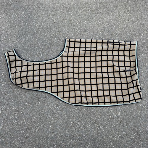 55” Tan/Navy Reversible Horseback Riding Quarter Sheet