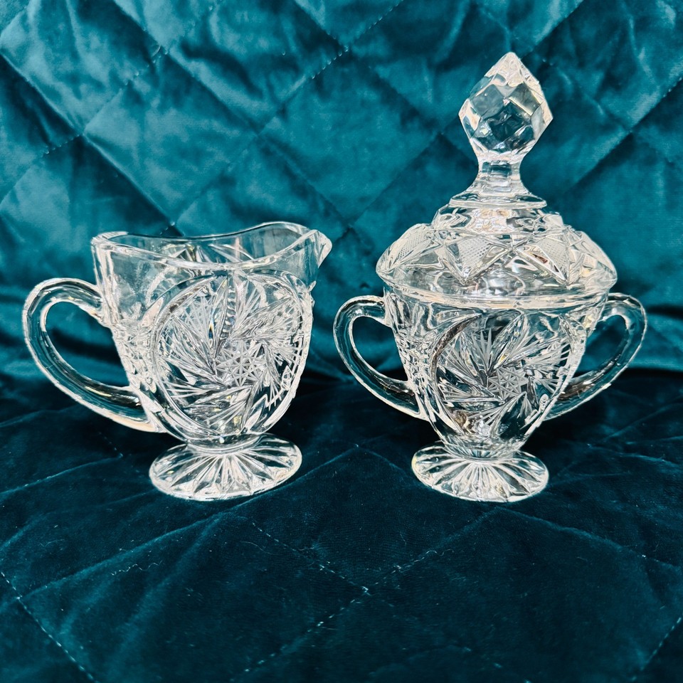 Vintage Cut Glass Creamer