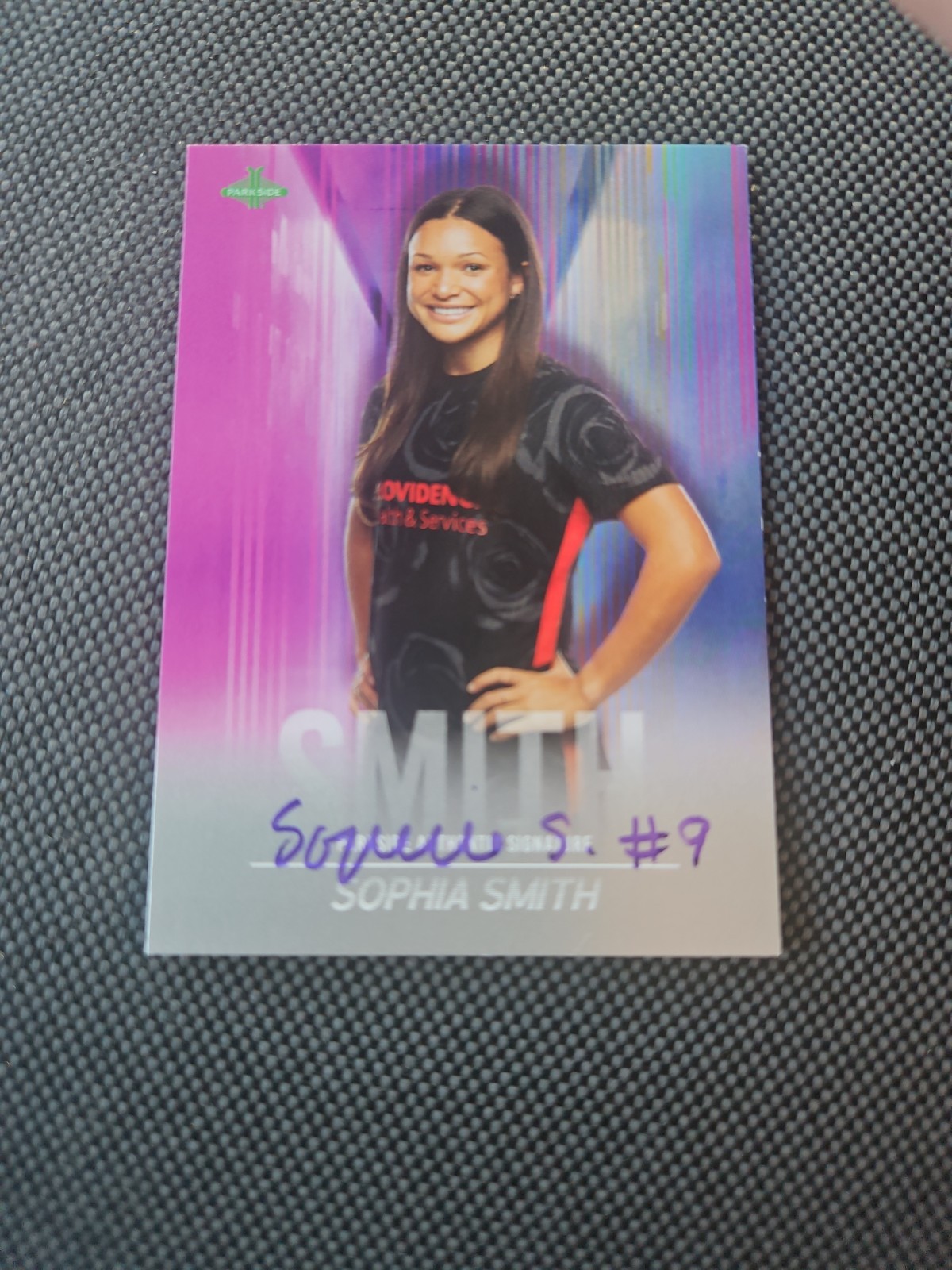 2021 Sophia Smith Wilson /50 Parkside NWSL Purple Ink Auto Signature RC Sp