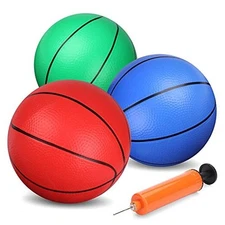  6" Toddler Mini Basketball for Basketball Hoop, Small Inflatable multicolored