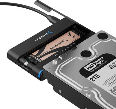 USB 3.2 Type C M.2 Pcie Nvme + 2.5/3.5 Inch SSD & HDD Converter [DS-UCMH]
