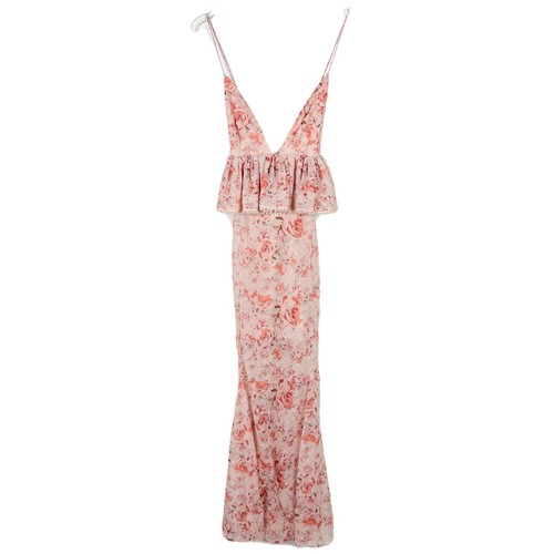 La Maison Talulah The Faithful Maxi Dress Pink Floral Pearl Size Small S EUC