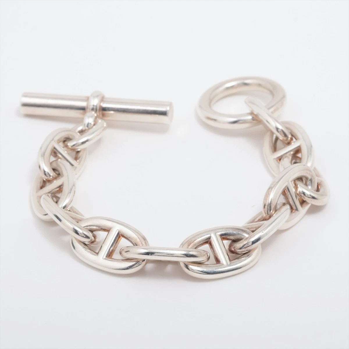 Bracciale Hermès Chaîne d'Ancre TGM 11 cornici argento 925 103 4g