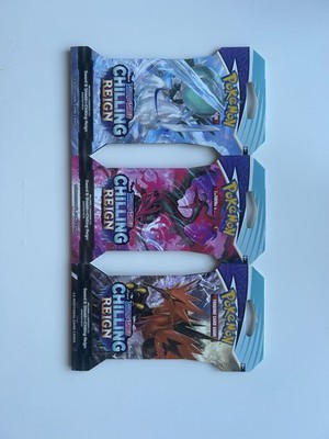 Pokémon Chilling Reign Booster Packs 3 English Trading Card Game