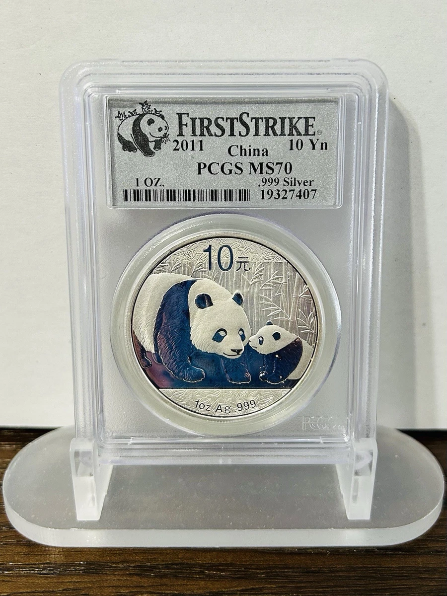 Chinese Panda PCGS Grade MS 70 1 oz Precious Metal Content per