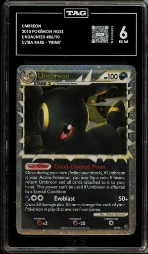 Pokemon Umbreon Prime Undaunted 86/90 Ultra Rare Tag 6