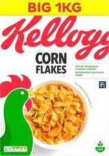Kellogg's Corn Flakes Breakfast Cereal, 1kg  UK Fast&Free Delivery