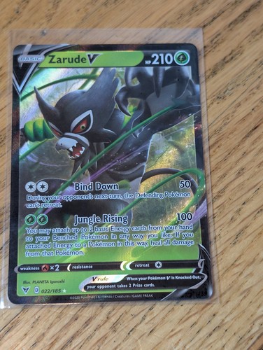 Pokémon Zarude V Darkness Ablaze 022/185 Holo Rare EN