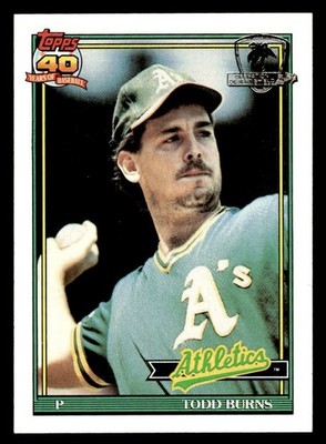 1991 Topps Desert Shield Baseball #608 Todd Burns NM/MT *f2