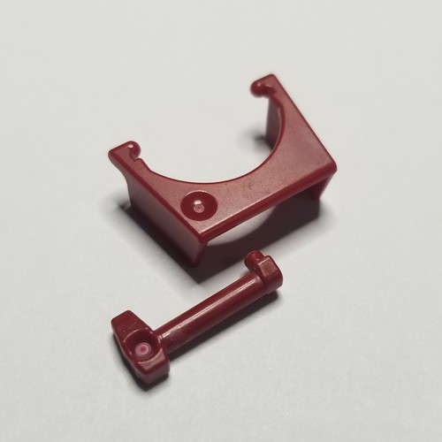 Lego Star Wars Dark Red Clone Trooper Visor & Helmet Antenna