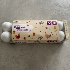 Easter egg set with chalk