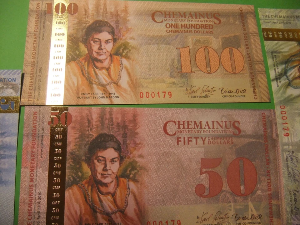 RARO 2010 Chemainus, Canadá Completo EMILY CARR Notas Comerciales Juego de Recuerdo - UNC Foto 2 de 4