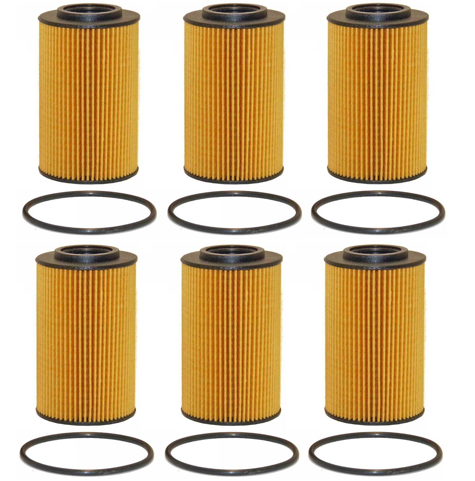 WIX Set of 6 Engine Oil Filters (Cartridge Lube Metal Free Filt)